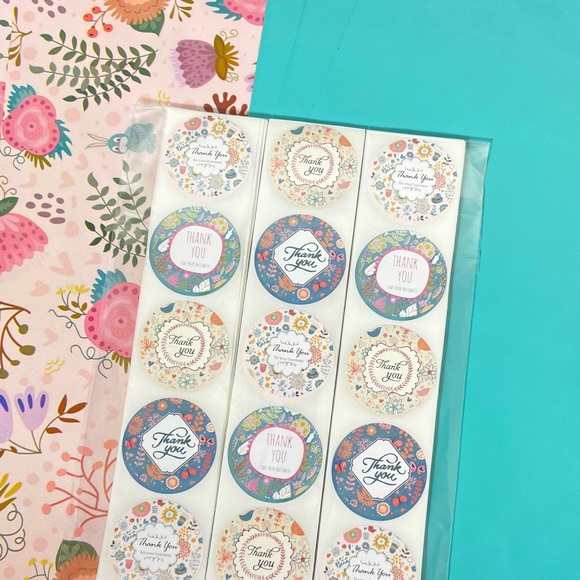 Shipping Kit. 50 Poly Mailers 50qty 1.5” round thank you stickers. - Picture 3 of 8